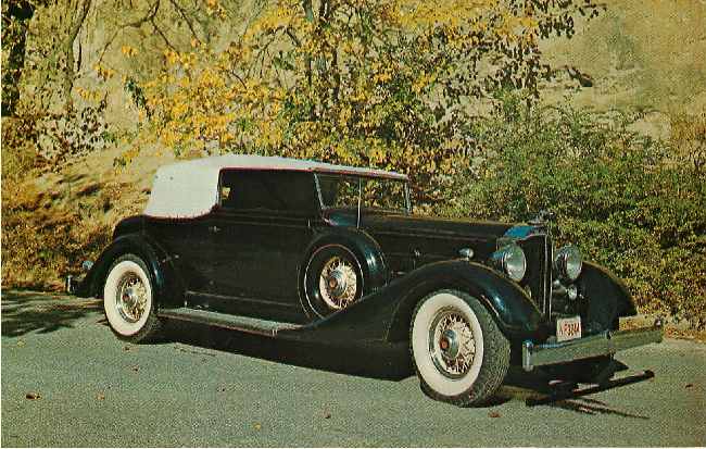 1934 Packard body by Dietrich Classic Car Postcard