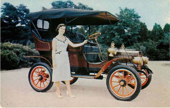 1905 REO Touring Car Classic Car Postcard