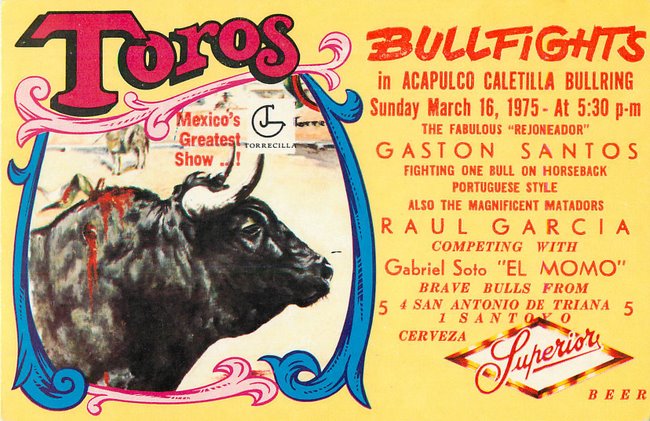 Toros Bull Fights in Acapulco Caletilla Bullring