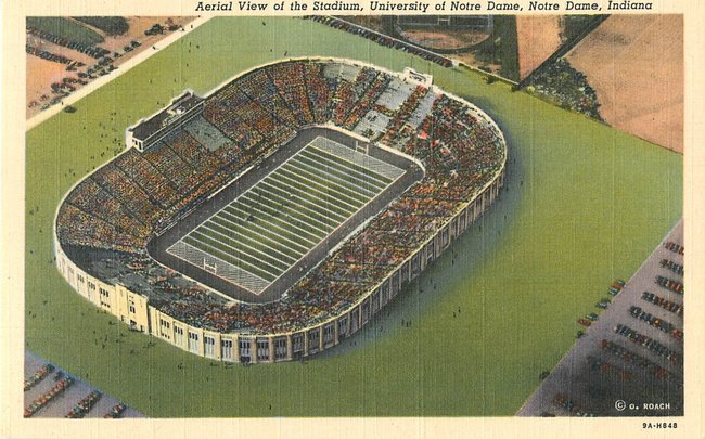 Aerial View of the Stadium, University of Notre Dame