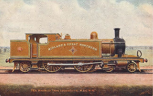 Ten Wheeled Tank Locomotive M&G.N.R Postcard