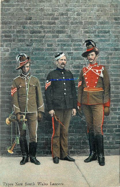 The New South Wales Lancers Great Britain Guards Postcard
