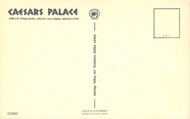Caesars Palace in Las Vegas, Nevada Postcard