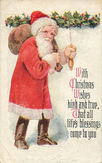 Christmas Postcard - With Christmas Wishes