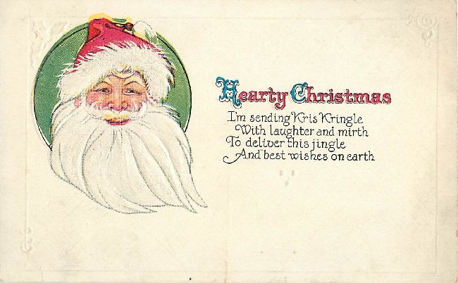 Hearty Christmas Postcard