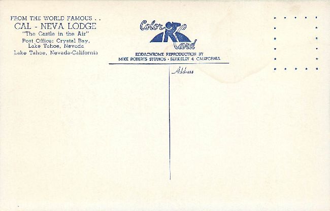 Cal-Neva Lodge Postcard