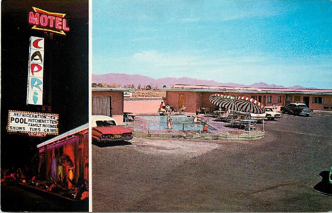 Motel Capri 3171 Fremont Street Las Vegas Nevada Postcard