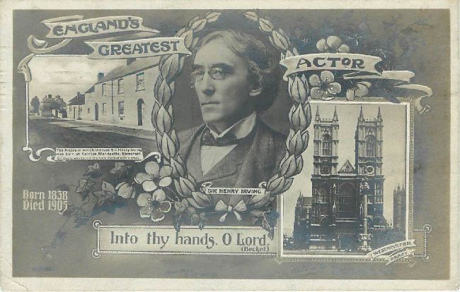 Sir Henry Irving Edwardian Actor Vintage Old Rare Postcard