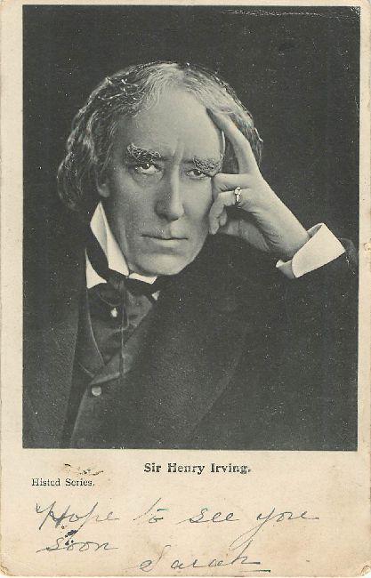 Sir Henry Irving Histed Series Postcard Postmarked in 1906