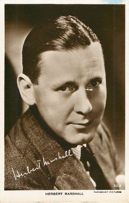 Herbert Marshall - Signed Postcard