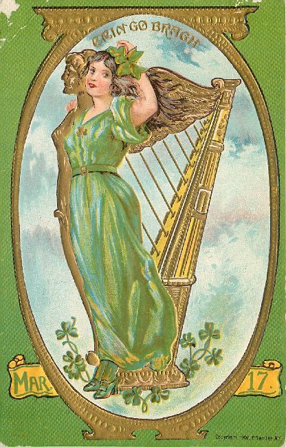 Erin Go Bragh-Mar. 17-St. Patrick's Day Postcard
