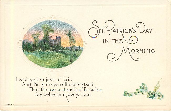 St. Patrick's Day Postcard In The Morning