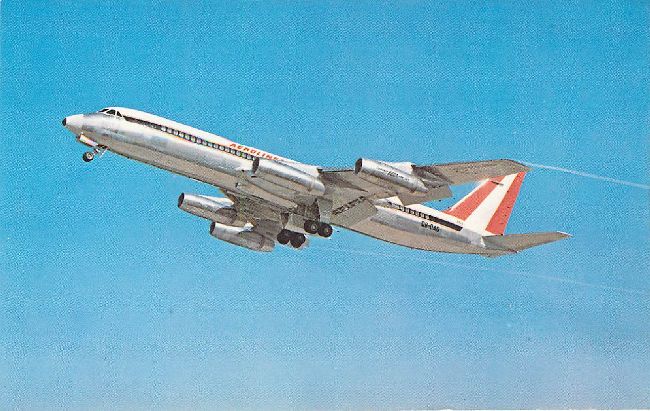 American Airlines APSA Convair 990A Fan Jet Plane Postcard