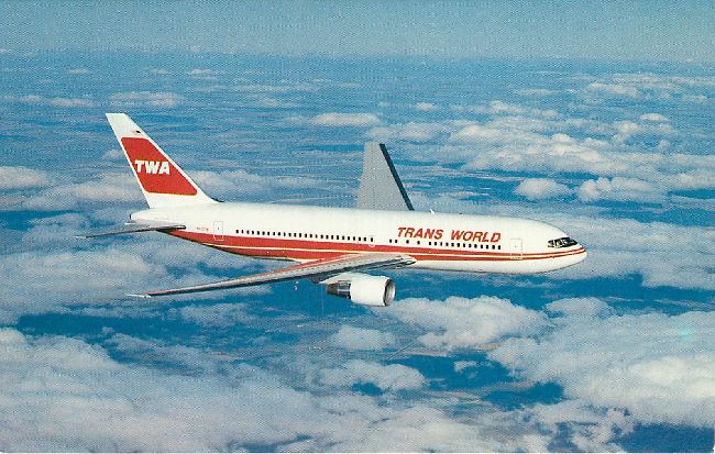 Trans World Airlines Postcard-Boeing 767
