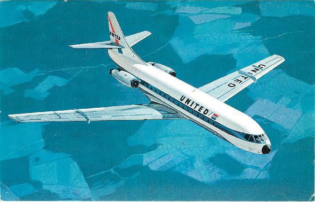United Airlines Postcard-The Caravelle