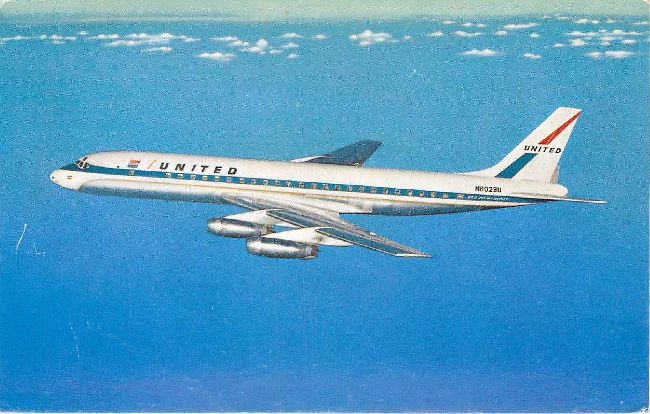 United Airlines Postcard-DC-Jet Mainliner