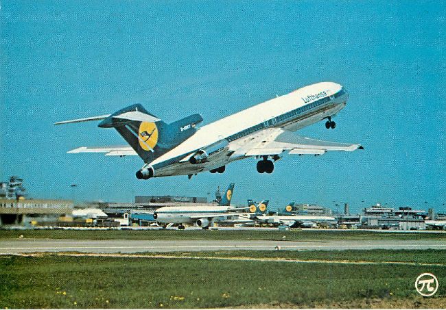 Boeing 727-230 de la Lufthansa Postcard