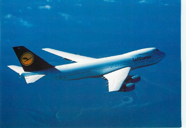Lufthansa Boeing 747-200 Airline Airplane Postcard