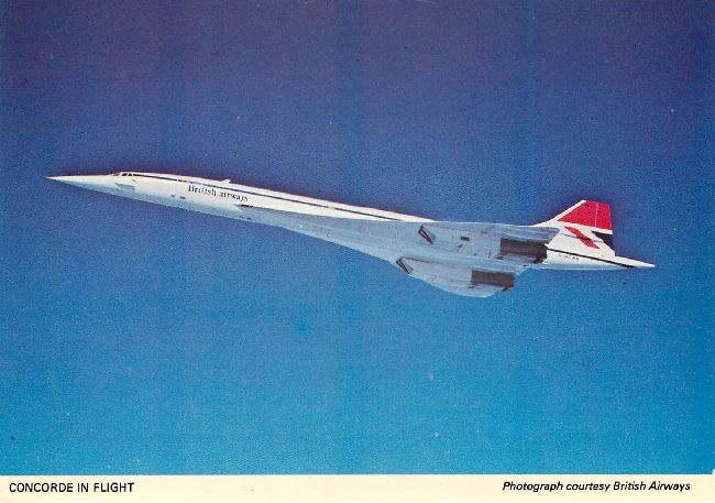British Airways Concorde in Flight Postcard