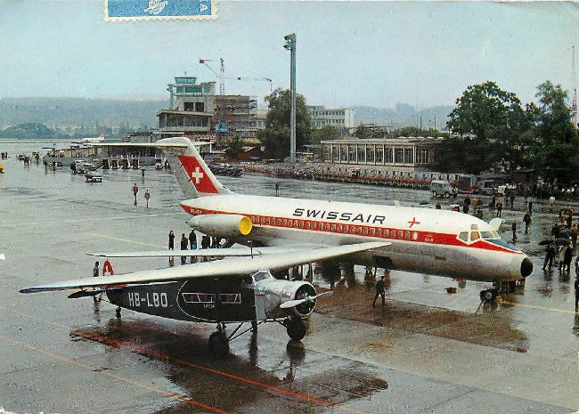 Swissair Airlines Postcard