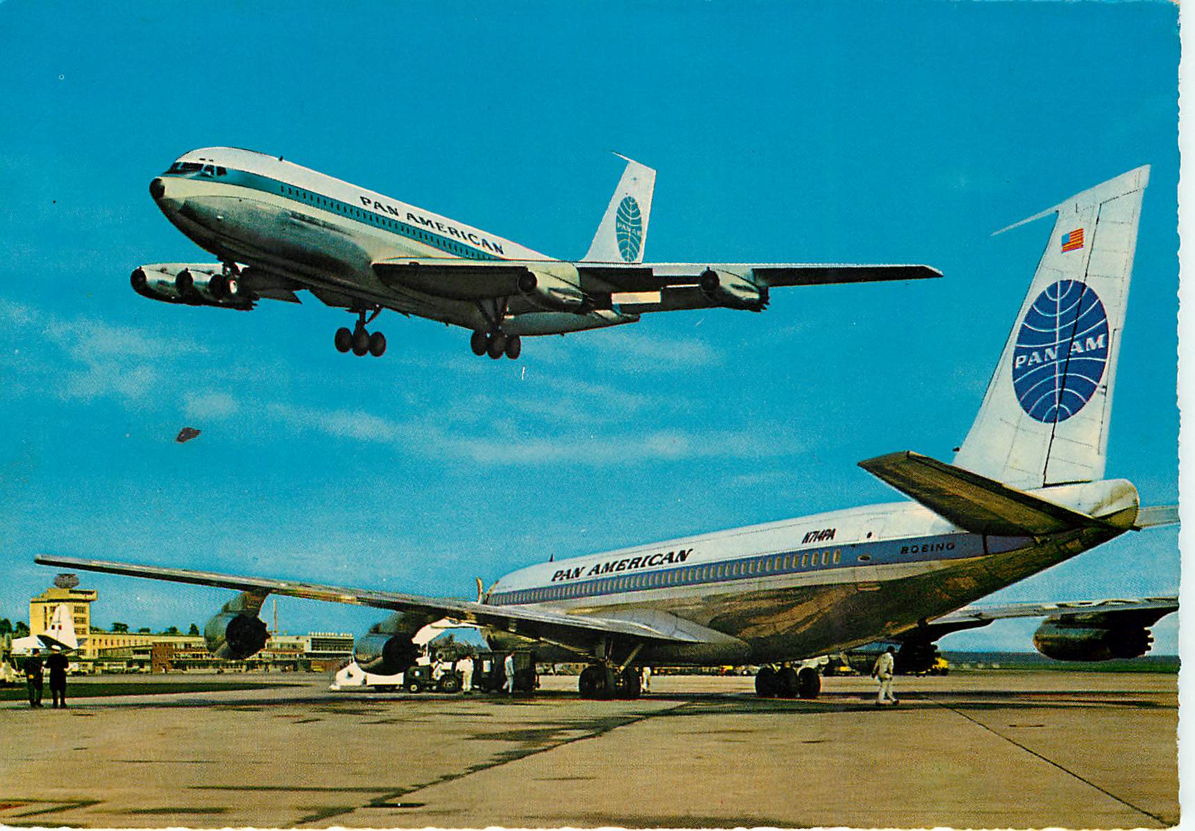 Pan American Airlines Plane Postcard