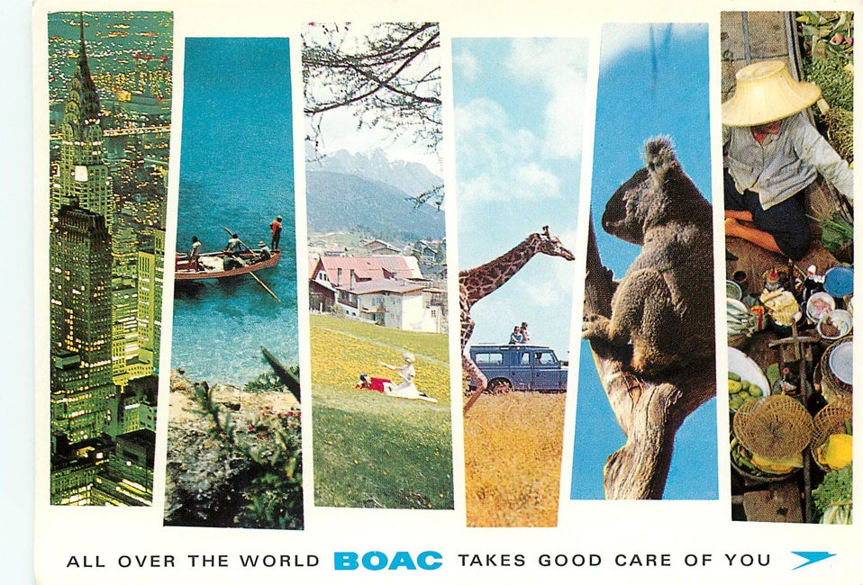 All over the world, BOAC takes good care of you Postcard
