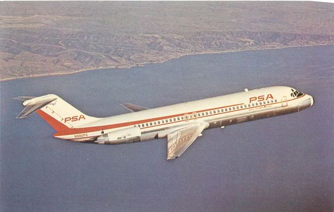 Pacific Southwest Airlines McDonnell Douglas DC-9-31 Postcard