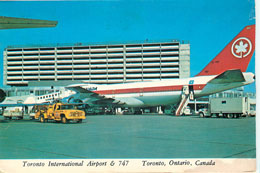 Toronto International Airport & 747 Toronto Cananda Postcard