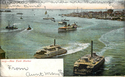 2015 New York Harbor Ferry Boat Postcard