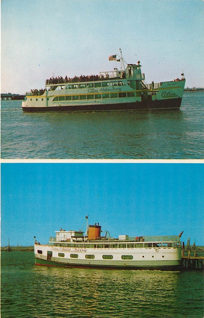 Miss. Liberty and Liberty Ferry Boat Postcard