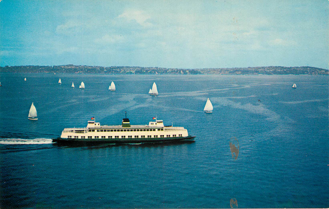 Washington State Ferry Boat Postcard