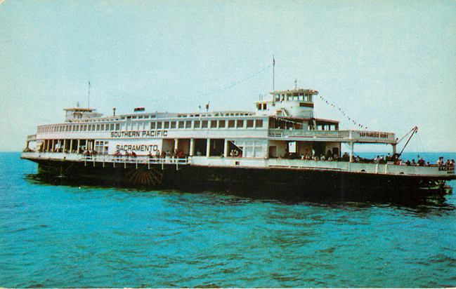 The "Sacramento" Ferry Boat Redondo Beach, California Postcard