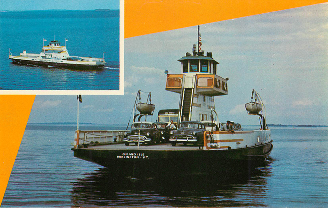 M.V. Grand Isle Ferry Boat Postcard