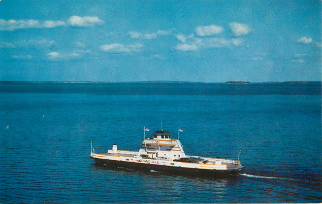 M.V. Grand Isle Ferry Boat Postcard a Mike Roberts Postcard