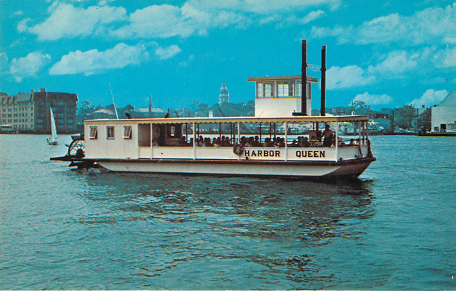 Harbor Queen Ferry Boat Postcard