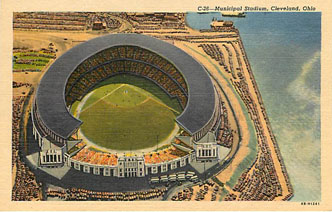 Baseball Postcard - Municipal Stadium, Cleveland, Ohio