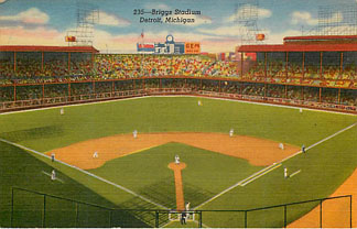 Baseball Postcard - Briggs Stadium, Detroit, Michigan
