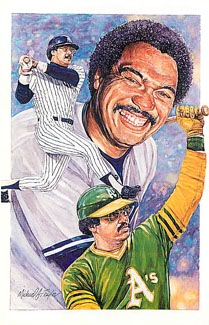 Legends Sports Memorabilia baseball Postcard Reggie Jackson