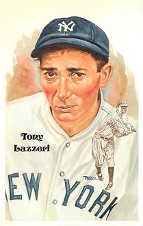 Tony Lazzeri Perez Galleries Steele Baseball Postcard