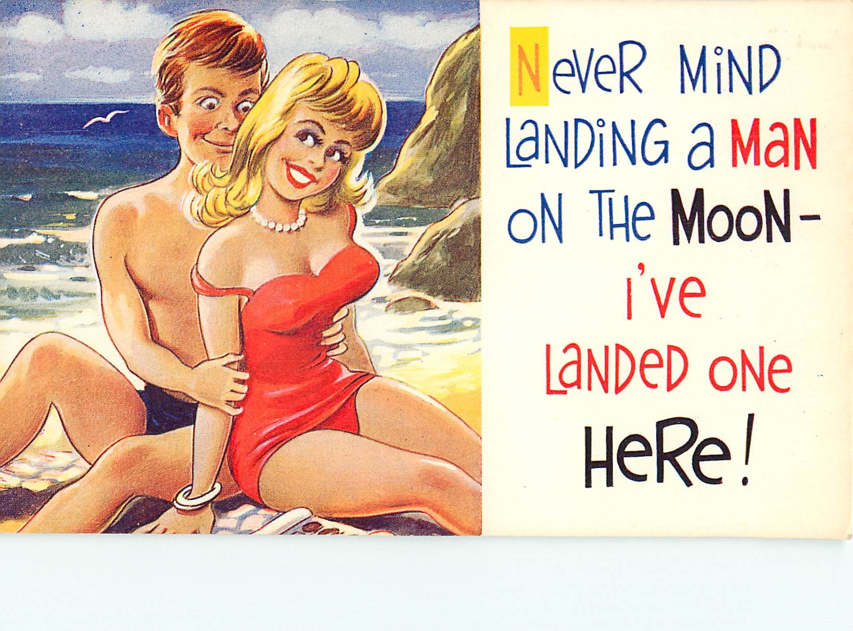 Never Mind Landing a Man on the Moon - Bamforth Comic