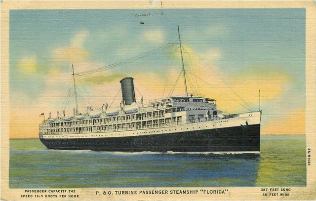 P. & O. Turbine Passenger Steamship "Florida"