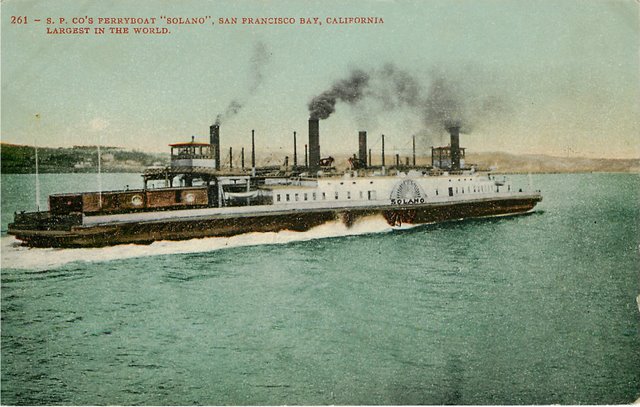 S.P. Co's Ferryboat "Solano", San Francisco Bay, CA