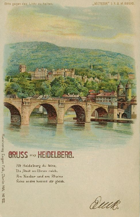 Gruss aus Heidelberg - Alt Heidelberg du feine... Germany