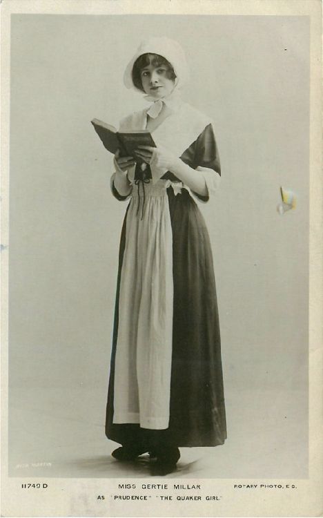 Miss Gertie Millar as "The Quaker Girl" - No. 11749 D Postcard