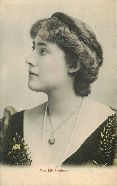Miss Lily Hanbury Edwadian Actress Postcard Postmarked 1905