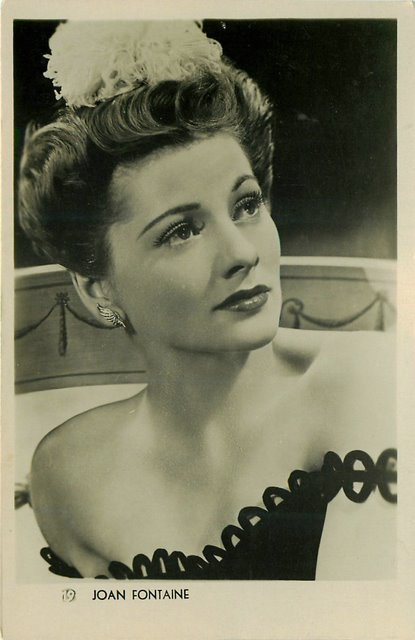 Joan Fontaine Edwardian Actress Postcard