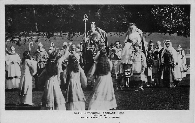 Bath Historical Pageant, The Crowning of King Edgar Postcard