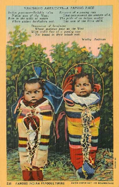 Famous Indian Papoose Twins - Vanishing Americans