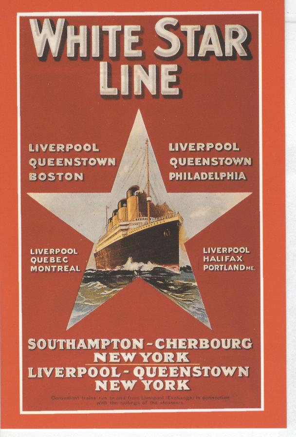 White Star Line Liverpool Marine Art Posters 1993