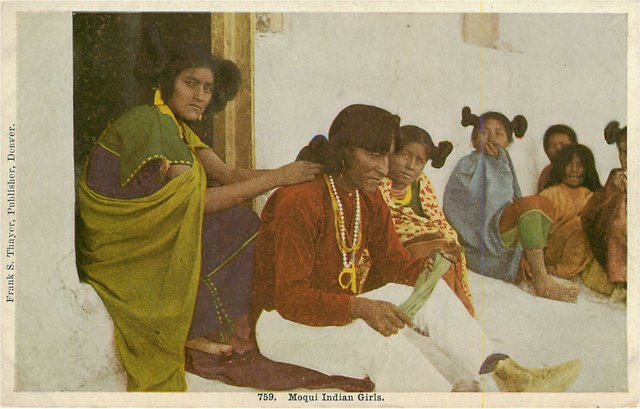 Moqui Indian Girls Postcard